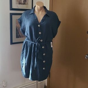 Button Down Midi Dress